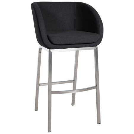 Tabouret de bar Rockhill E, feutre, anthracite