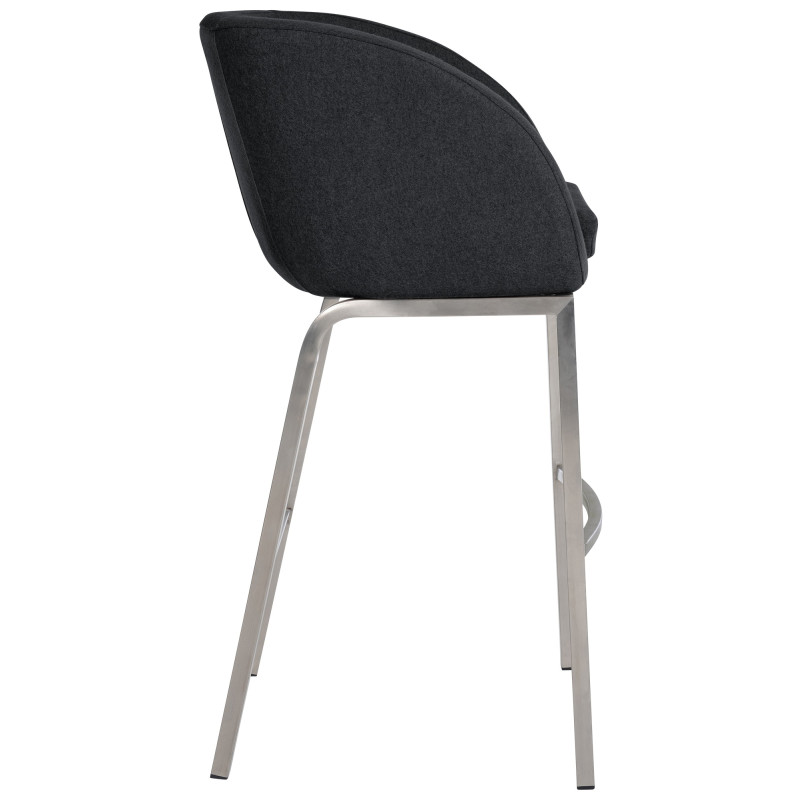 Tabouret de bar Rockhill E, feutre, anthracite