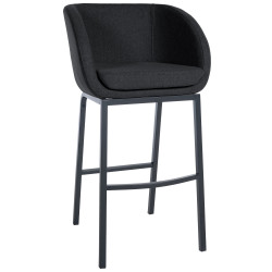 Tabouret de bar Rockhill B, feutre, anthracite