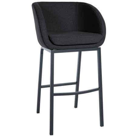 Tabouret de bar Rockhill B, feutre, anthracite