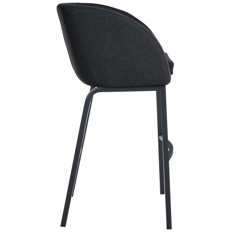 Taburete de bar Rockhill B, fieltro, antracita