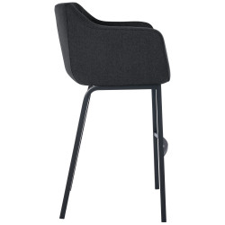 Tabouret de bar Monea B, feutre, anthracite