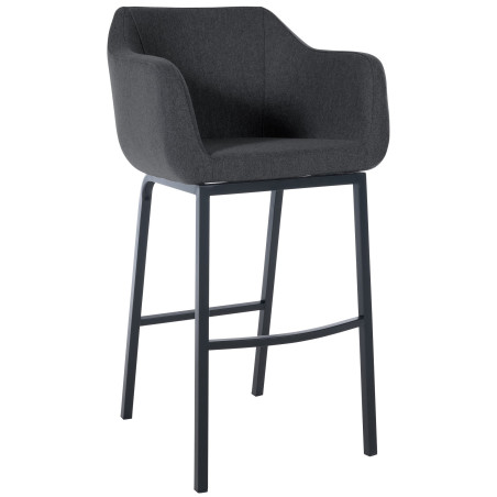 Tabouret de bar Monea B, feutrine grise