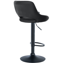 Tabouret de bar Milet, similicuir, noir
