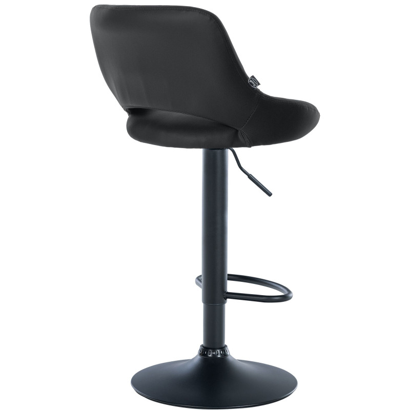 Tabouret de bar Milet, similicuir, noir