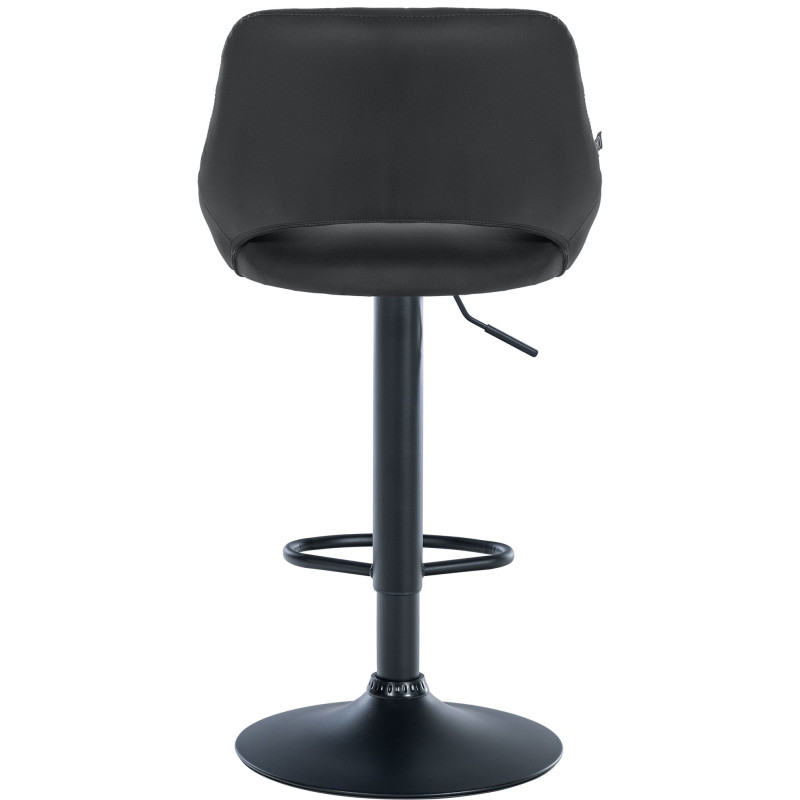 Taburete de bar Milet, imitación de cuero, negro