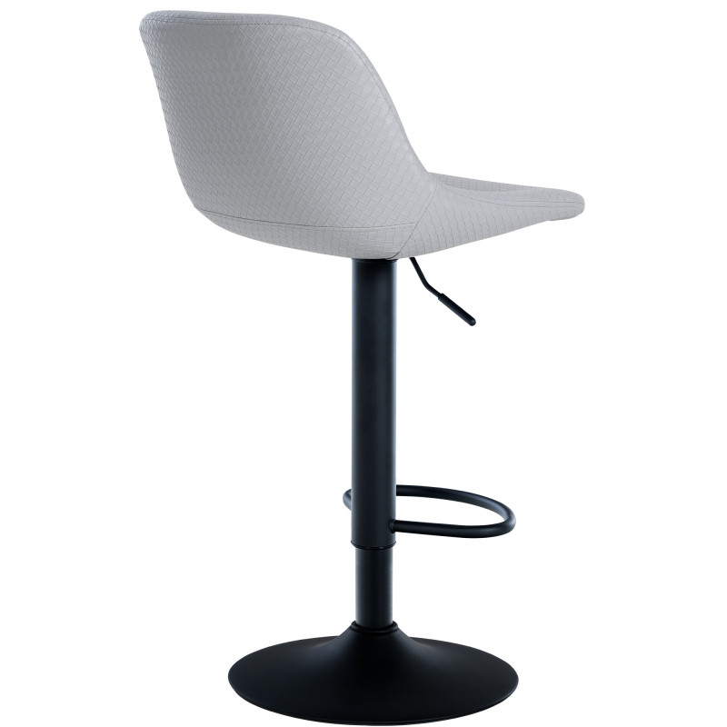 Ensemble de 2 tabourets de bar, style loft, similicuir, gris