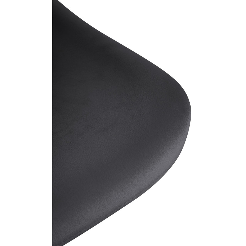 Ensemble de 2 tabourets de bar, style loft, velours, noir