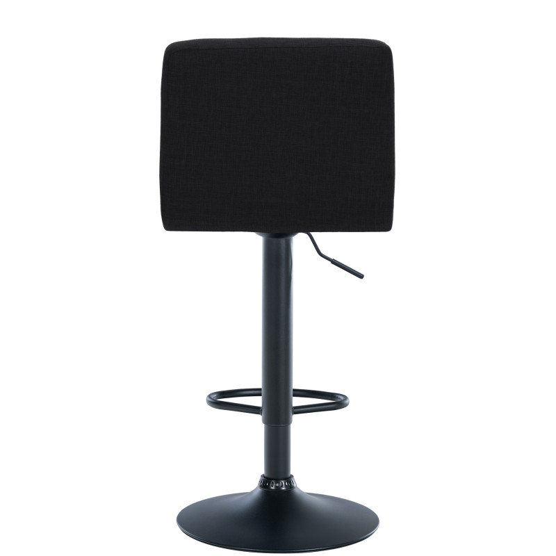 Tabouret de bar Calma en tissu noir
