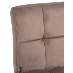 Tabouret de bar Peru, velours, noir/marron