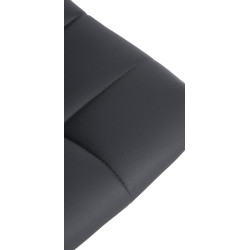 Tabouret de bar Jerry, similicuir, gris chromé