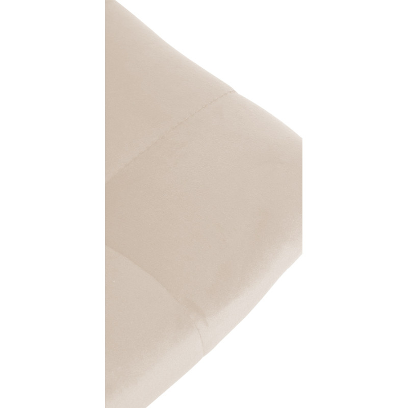 Tabouret de bar Jerry en velours, noir et crème