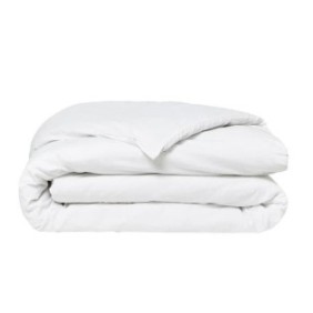 Housse de couette TODAY Essential - 140 x 200 cm - 1 personne - 100% Coton uni - Craie