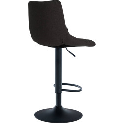 Tabouret de bar Jerry, tissu noir