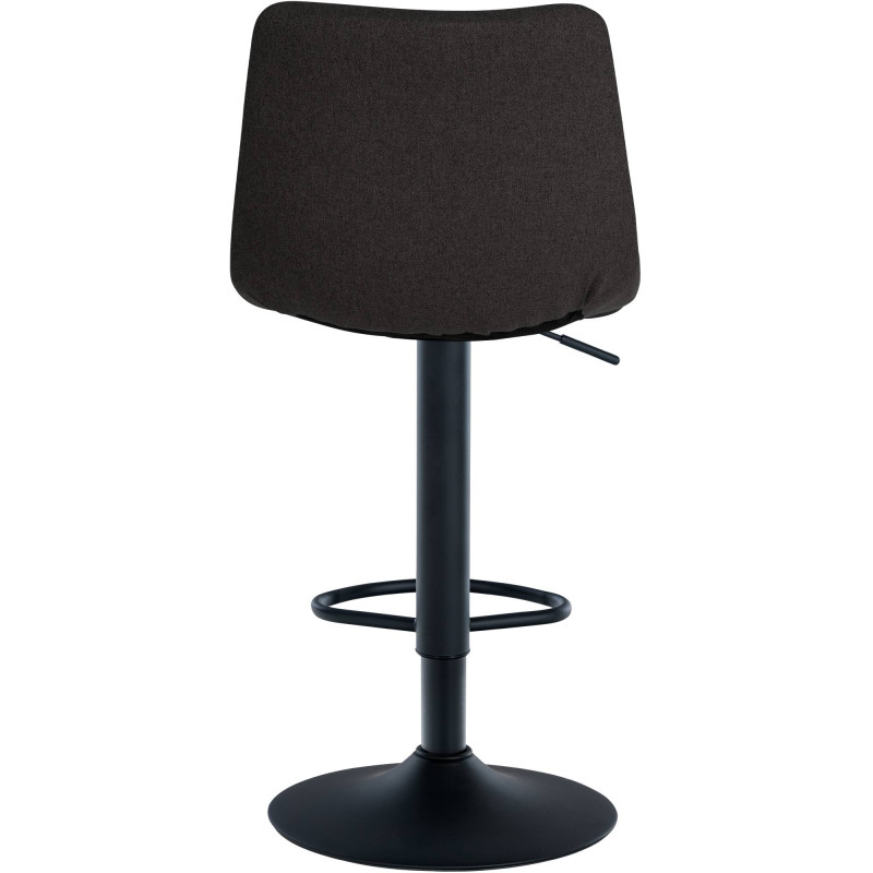 Tabouret de bar Jerry, tissu noir