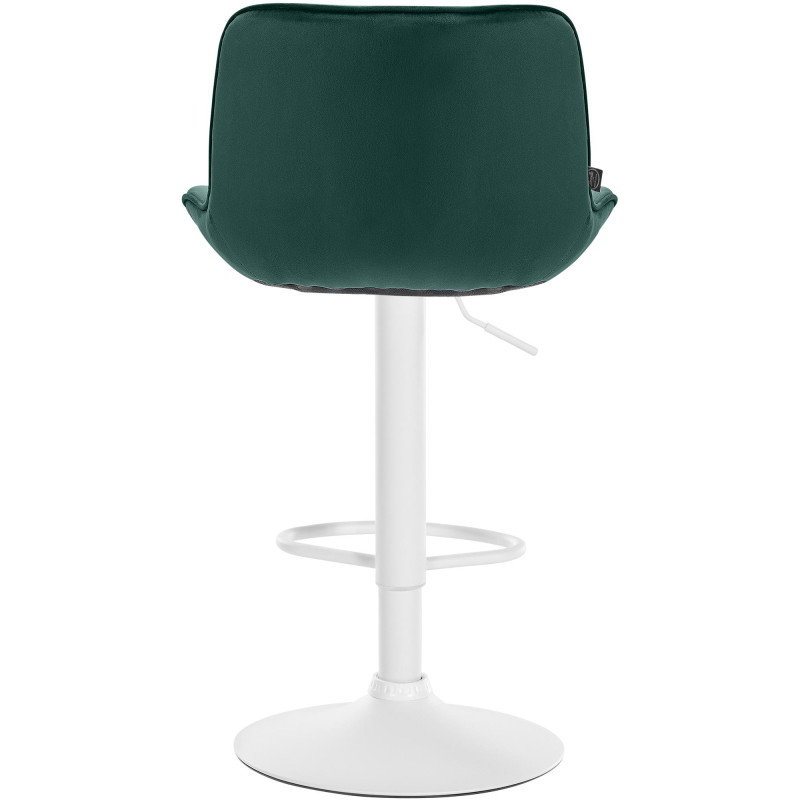 Lot de 2 tabourets de bar Vonore velours blanc vert