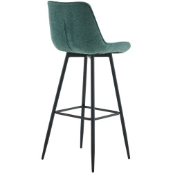 Lot de 2 tabourets de bar Dartford en tissu vert