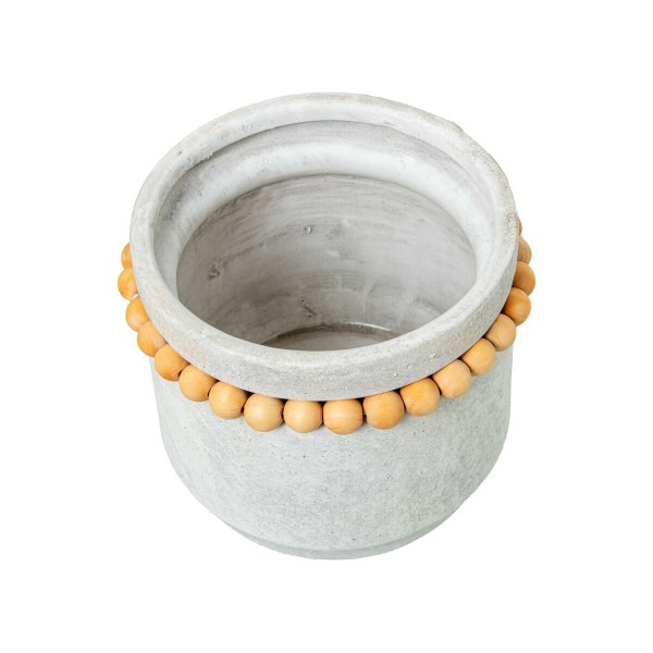 Cache-pot Alexandra House Living Gris Bois Céramique Boulettes 24 x 18 cm