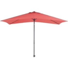 Parasol droit 3x2 m inclinable - Mвt Aluminium avec toile polyester 160 g/mІ - Rouge