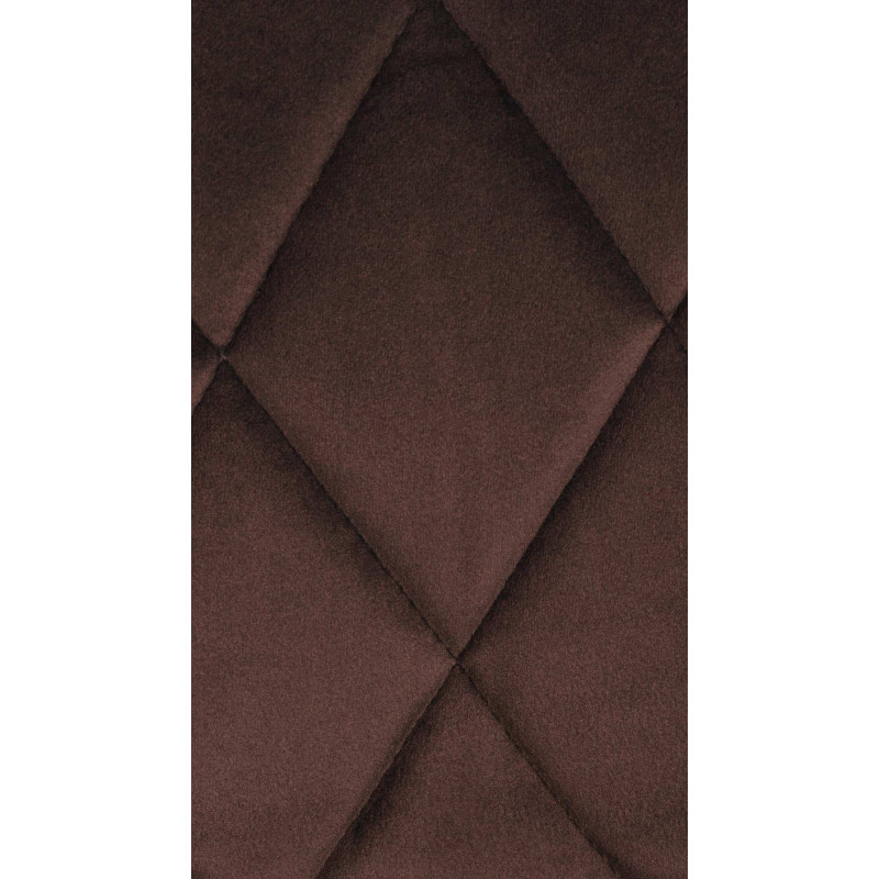 Tabouret de bar Lazio en velours, chromé, marron