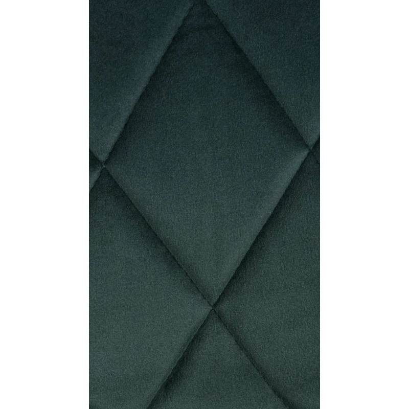 Tabouret de bar Lazio en velours, noir/vert foncé