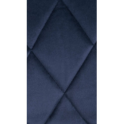 Taburete de bar Lazio de terciopelo, blanco/azul