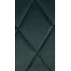 Taburete de bar Lazio de terciopelo, blanco/verde oscuro