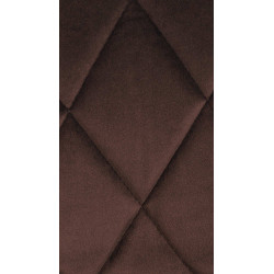 Tabouret de bar Lazio en velours, blanc/marron