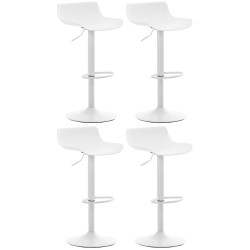 Ensemble de 4 tabourets de bar Aveiro blancs
