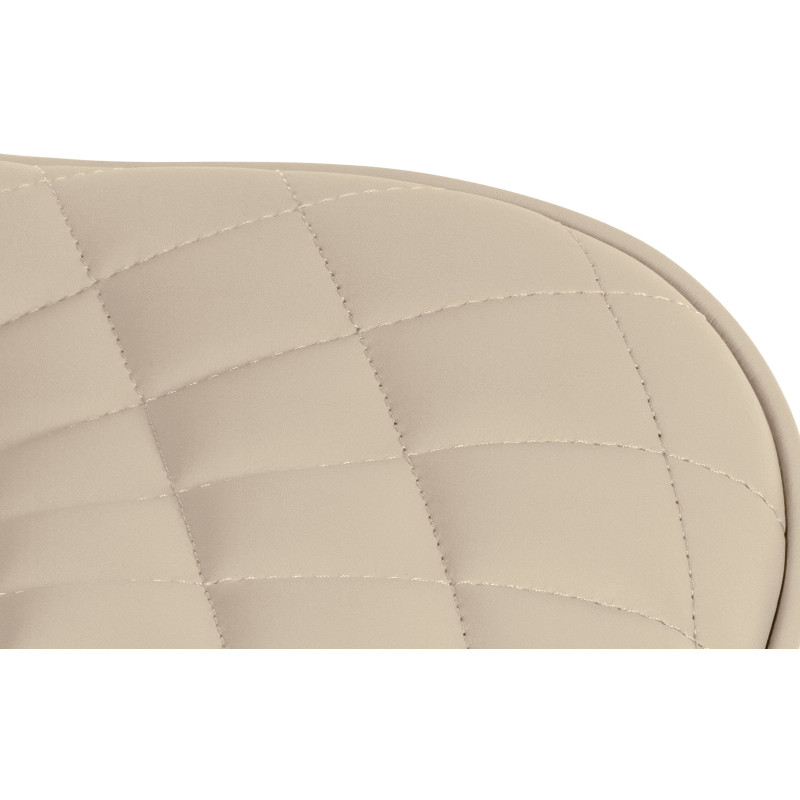 Conjunto de 2 banquetas Minosa, em couro sintético, cor creme.