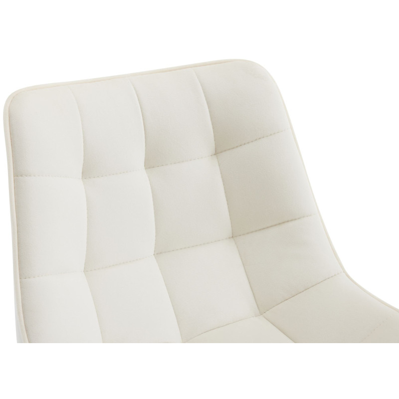 Lot de 2 tabourets de bar Dartford en velours crème