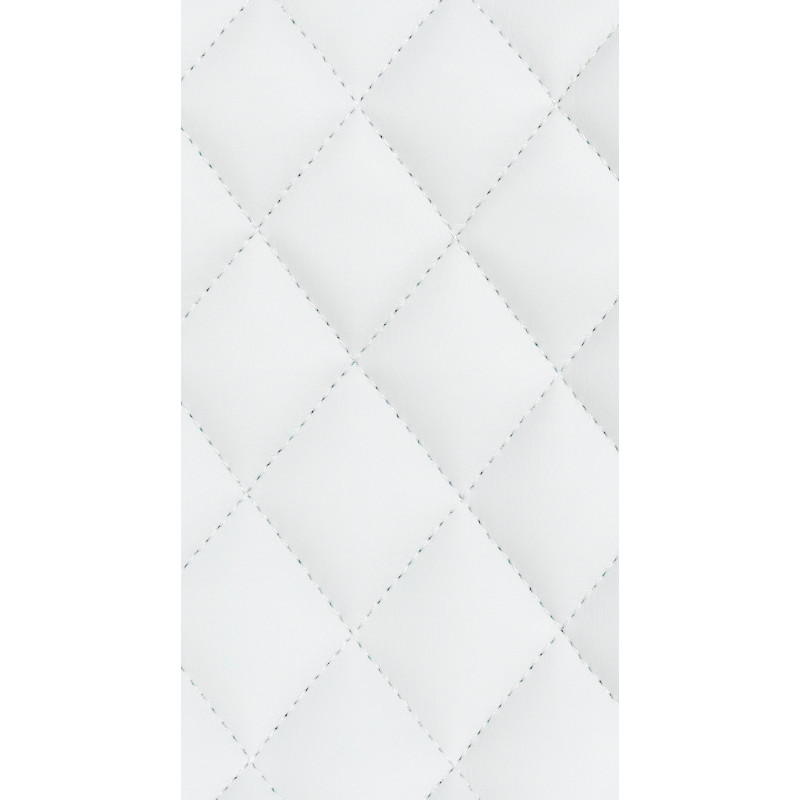 Lot de 2 tabourets de bar Minosa, similicuir, blanc