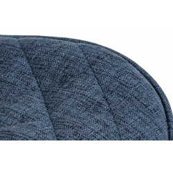 Lot de 2 tabourets de bar Minosa, en tissu, bleus