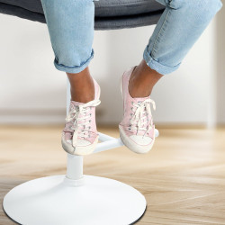 Tabouret de bar Damar, velours, blanc/gris foncé