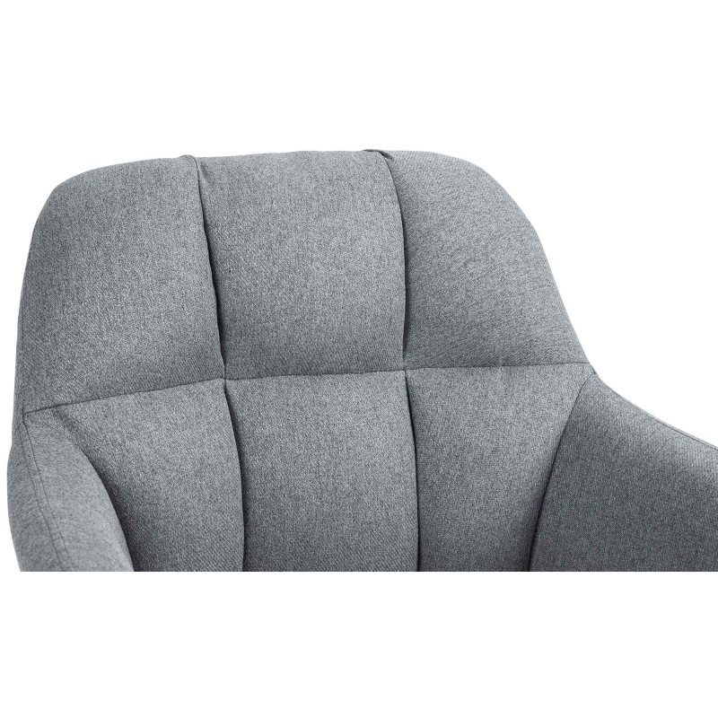 Tabouret de bar Natoma, tissu, noir/gris