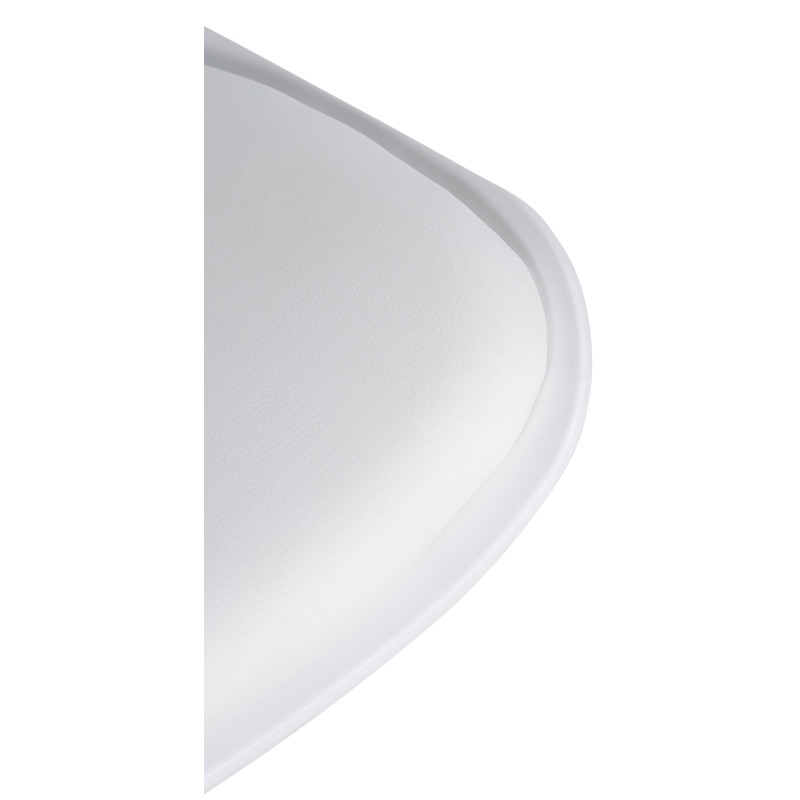 Lot de 2 tabourets de bar Aveiro, similicuir, blancs