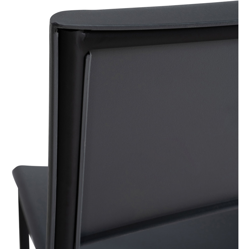 Tabouret de bar Genoa, noir et gris