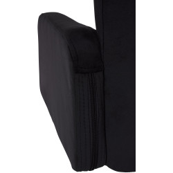 Taburete de bar Los Ángeles, terciopelo, cromo, negro