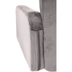 Sgabello da bar Los Angeles, velluto, grigio cromo