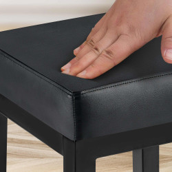 Tabouret de bar Taylor B85, similicuir, noir