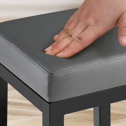 Taburete de bar Taylor B85, piel sintética, gris