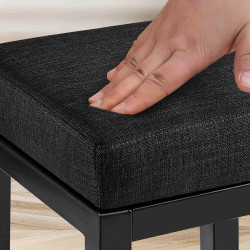 Taburete de bar Taylor B85, tapizado en tela gris oscuro