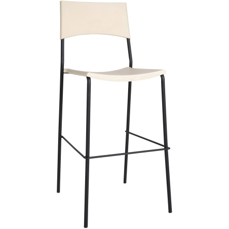 Tabouret de bar Gênes, noir et crème