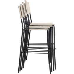 Tabouret de bar Gênes, noir et crème