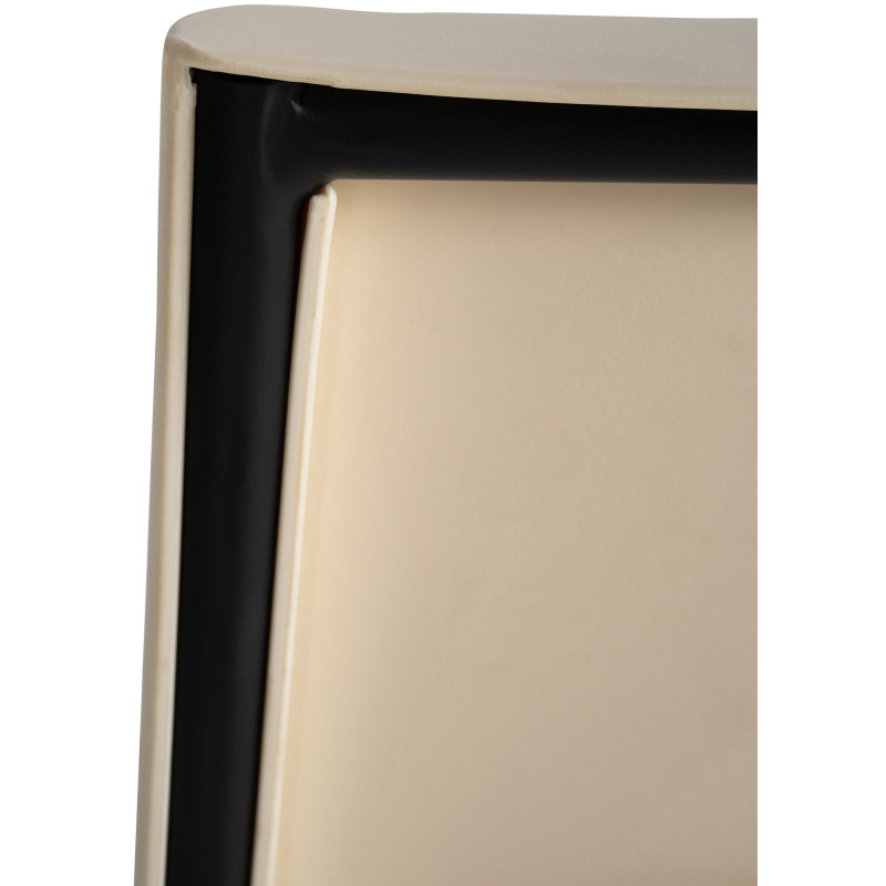 Tabouret de bar Gênes, noir et crème