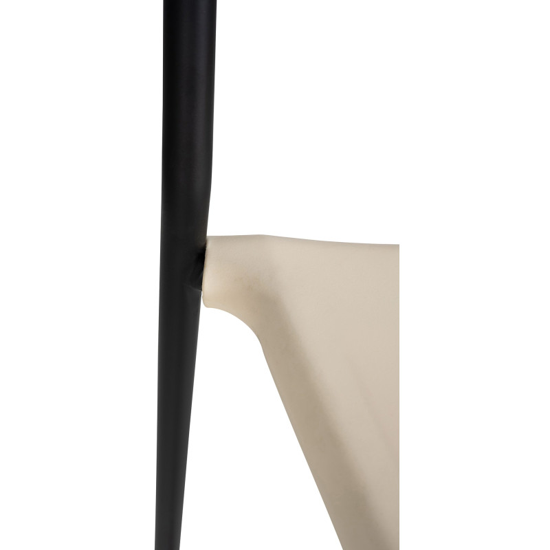 Tabouret de bar Gênes, noir et crème