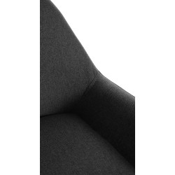 Tabouret de bar Braga Gold tissu noir