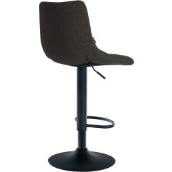Lot de 2 tabourets de bar Jerry, en tissu, noir/gris foncé