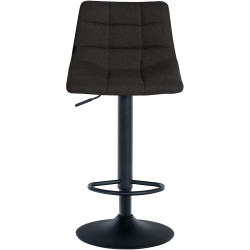 Lot de 2 tabourets de bar Jerry, en tissu, noirs