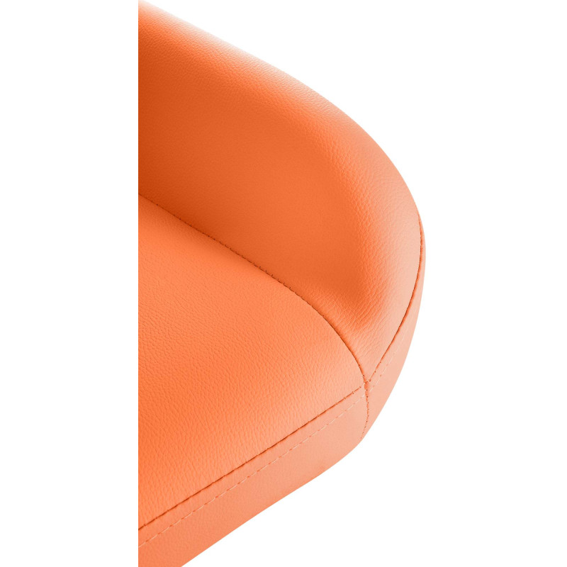 Lot de 2 tabourets de bar Braga Gold simili cuir orange